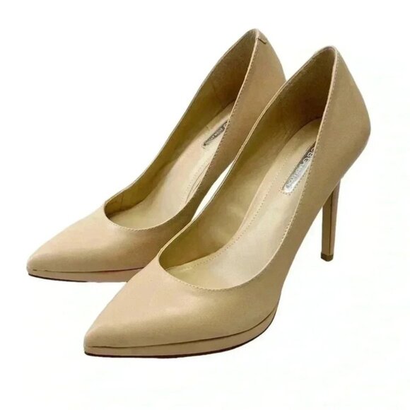 BCGBeneration Pumps Pointy Toe High Heel Platform Stilettos Nude Court Shoes 7 - Picture 4 of 16
